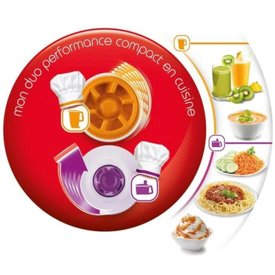 Am billigsten ✔️ MOULINEX FP546811 Double Force Compact Multifunktionsroboter + 9 Zubehör - Schwarz / Dunkelgrau ❤️ 5 Am billigsten ✔️ MOULINEX FP546811 Double Force Compact Multifunktionsroboter + 9 Zubehör - Schwarz / Dunkelgrau ❤️ - Image 3