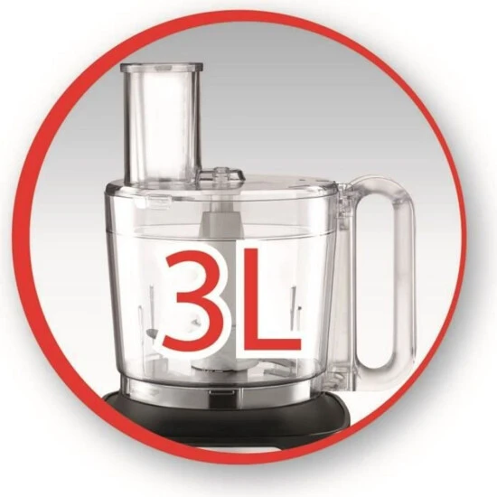 Am billigsten ✔️ MOULINEX FP546811 Double Force Compact Multifunktionsroboter + 9 Zubehör - Schwarz / Dunkelgrau ❤️ 7 Am billigsten ✔️ MOULINEX FP546811 Double Force Compact Multifunktionsroboter + 9 Zubehör - Schwarz / Dunkelgrau ❤️ - Image 5