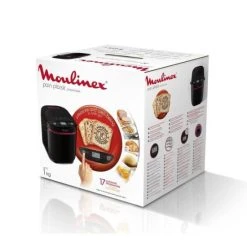 Neu ✔️ MOULINEX - Fun Bread 1kg-Brotmaschine 17 Programme, Farbe Schwarz Und Lila - OW220830 👏 -Moulinex Verkaufs unnamed file 262
