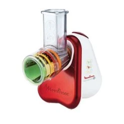 Rabatt ⭐ MOULINEX Schnitzelwerk DJ756G 5 Trommeleinsätze Rot/weiß 🛒