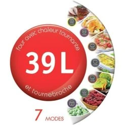 Billig ✔️ MOULINEX OX485810 - Mini-Backofengrill - 39 L - 2000 W - Grill 1000 W - Umlaufende Hitze - Schwarz ⭐ -Moulinex Verkaufs unnamed file 396