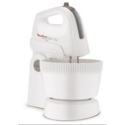 Schlussverkauf 🌟 Moulinex HM 6151 Handmixer Powermix Combi/ 500 Watt / 5 Stufen/inklusiv Rührschüssel- Und Ständer, Weiß/silber ✨