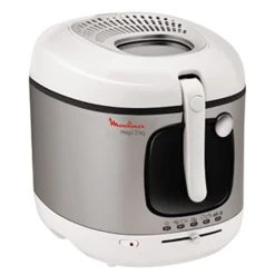 Bestpreis ❤️ Moulinex AM4800 Fritteuse, Edelstahlgehäuse, 2100 Watt, Herausnehmbarer 3,3 L Ölbehälter ⭐