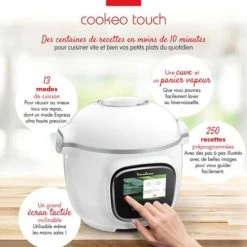 Angebote ❤️ MOULINEX CE901100 Intelligenter Multikocher Cookeo Touch Touchscreen Mit Hohem Druck 250 Rezepte 13 Modi - Weiß ✨ -Moulinex Verkaufs unnamed file 917